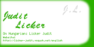 judit licker business card